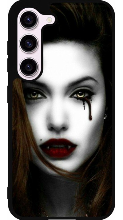 Coque Samsung Galaxy S23 - Silicone rigide noir Halloween 2023 gothic vampire