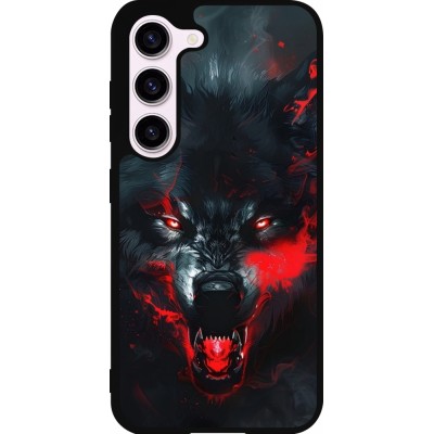 Samsung Galaxy S23 Case Hülle - Silikon schwarz Halloween 2024 mad werewolf