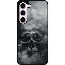 Coque Samsung Galaxy S23 - Silicone rigide noir Halloween 2024 smoky skull