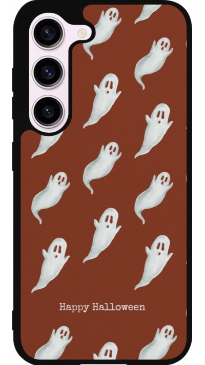 Coque Samsung Galaxy S23 - Silicone rigide noir Halloween 2025 Pattern of ghosts