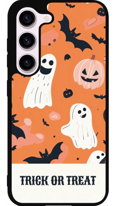 Coque Samsung Galaxy S23 - Silicone rigide noir Halloween 2025 Trick treat