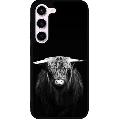 Coque Samsung Galaxy S23 - Silicone rigide noir Highland calf black