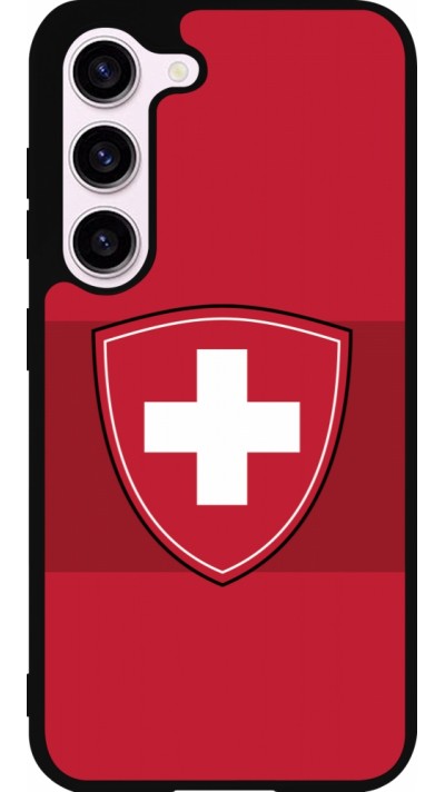 Coque Samsung Galaxy S23 - Silicone rigide noir Hockey World Championship Ecusson Suisse