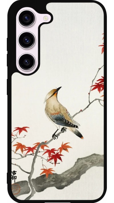 Coque Samsung Galaxy S23 - Silicone rigide noir Japanese Bird