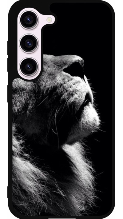 Coque Samsung Galaxy S23 - Silicone rigide noir Lion looking up