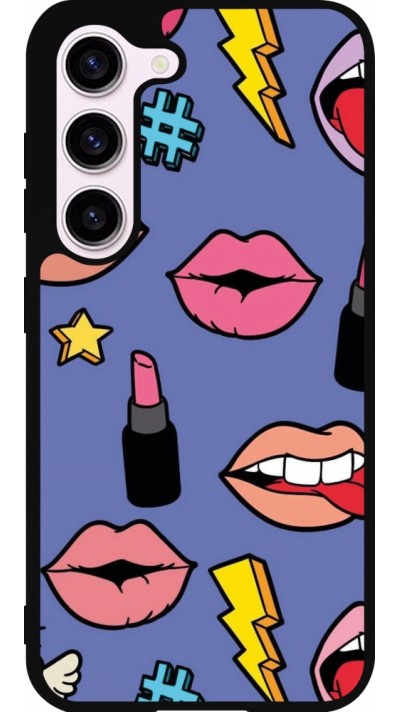 Samsung Galaxy S23 Case Hülle - Silikon schwarz Lips and lipgloss