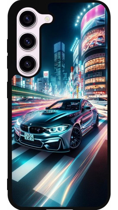 Samsung Galaxy S23 Case Hülle - Silikon schwarz BMW M4 Tokio Nacht