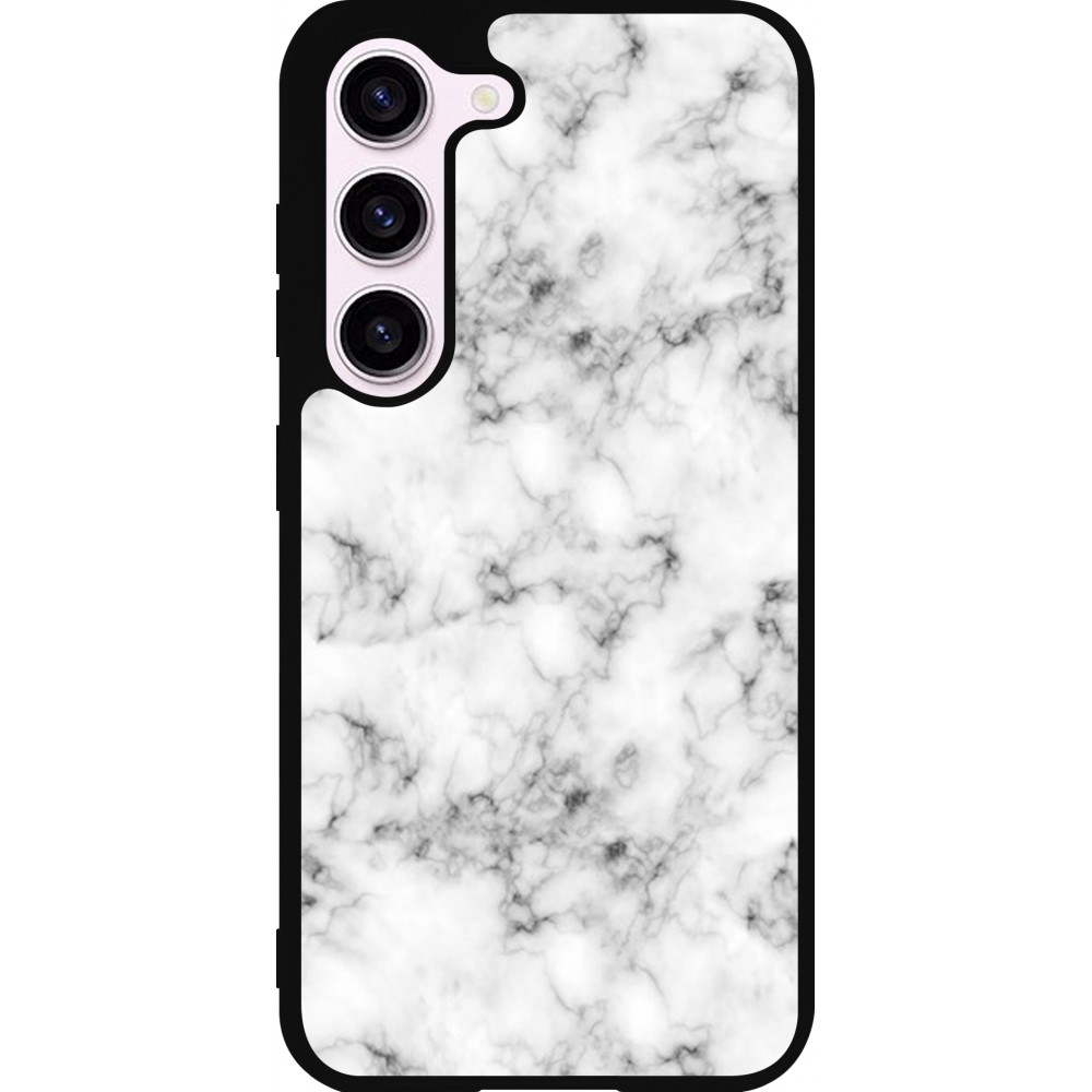 Coque Samsung Galaxy S23 - Silicone rigide noir Marble 01