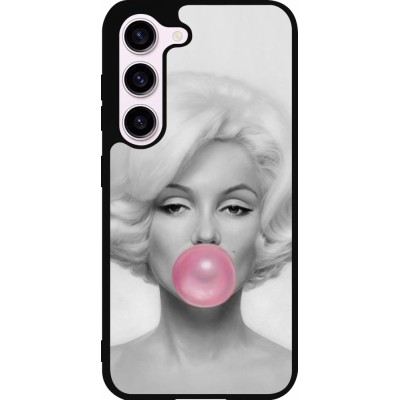 Coque Samsung Galaxy S23 - Silicone rigide noir Marilyn Bubble