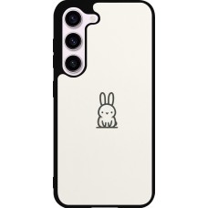 Coque Samsung Galaxy S23 - Silicone rigide noir Minimal bunny cutie