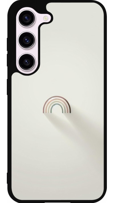 Samsung Galaxy S23 Case Hülle - Silikon schwarz Mini Regenbogen Minimal