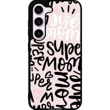 Coque Samsung Galaxy S23 - Silicone rigide noir Mom 2024 Super mom
