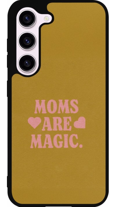 Coque Samsung Galaxy S23 - Silicone rigide noir Mom 2026 Are Magic