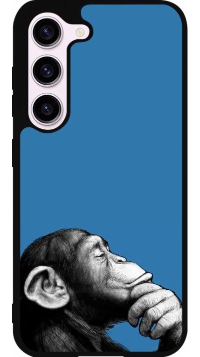 Coque Samsung Galaxy S23 - Silicone rigide noir Monkey Pop Art