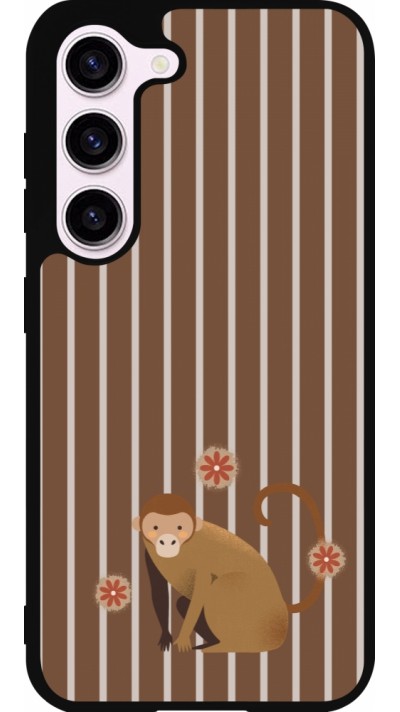Samsung Galaxy S23 Case Hülle - Silikon schwarz Monkey with stripes Samsung Galaxy S23 Case Hülle - Silikon schwarz Monkey with stripes