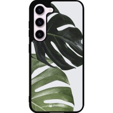 Coque Samsung Galaxy S23 - Silicone rigide noir Monstera Plant