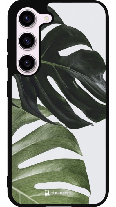 Coque Samsung Galaxy S23 - Silicone rigide noir Monstera Plant