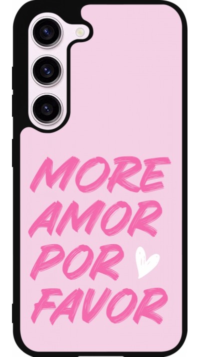Samsung Galaxy S23 Case Hülle - Silikon schwarz More amor porfavor Samsung Galaxy S23 Case Hülle - Silikon schwarz More amor porfavor