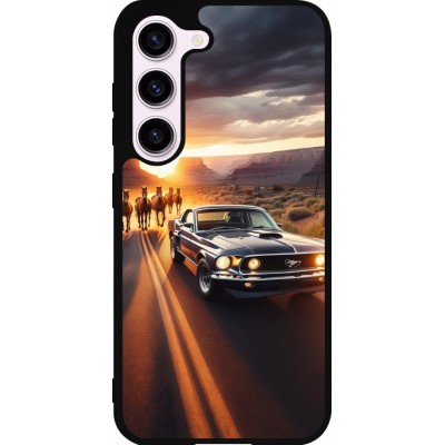 Coque Samsung Galaxy S23 - Silicone rigide noir Mustang 69 Grand Canyon