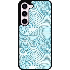 Samsung Galaxy S23 Case Hülle - Silikon schwarz Ocean Waves