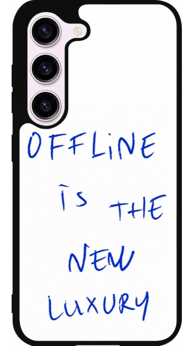 Coque Samsung Galaxy S23 - Silicone rigide noir Offline is the new luxury