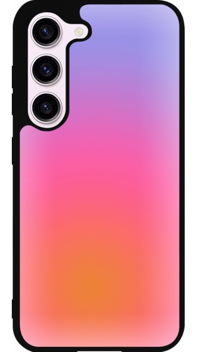 Samsung Galaxy S23 Case Hülle - Silikon schwarz Orange Pink Blue Gradient
