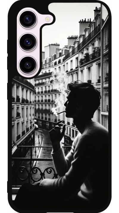 Coque Samsung Galaxy S23 - Silicone rigide noir Parisian Smoker