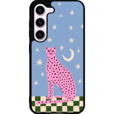 Coque Samsung Galaxy S23 - Silicone rigide noir Pink leopard with stars 2026
