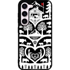 Coque Samsung Galaxy S23 - Silicone rigide noir Poya Suisse 2 noir