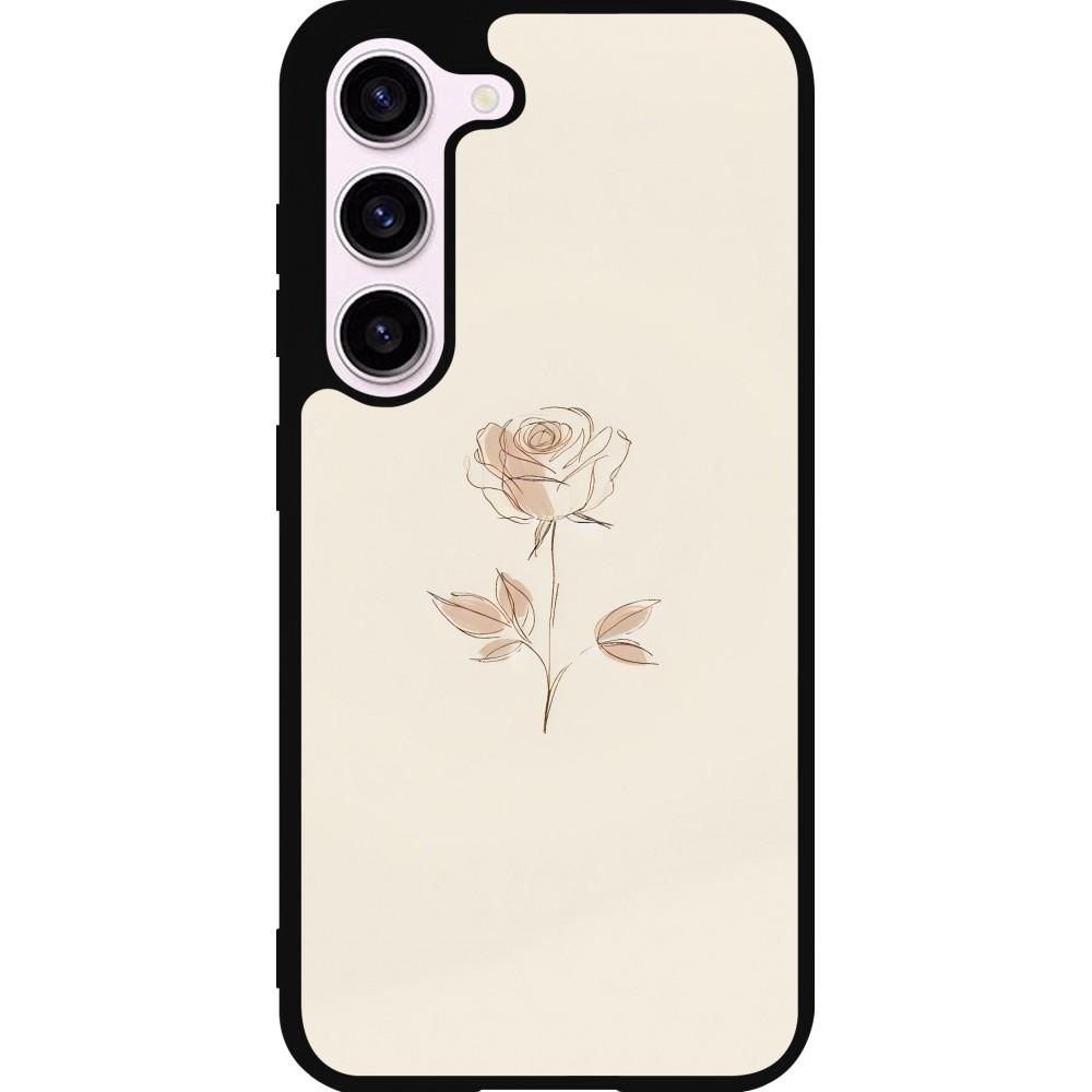Samsung Galaxy S23 Case Hülle - Silikon schwarz Rosa Sand Minimalistisch