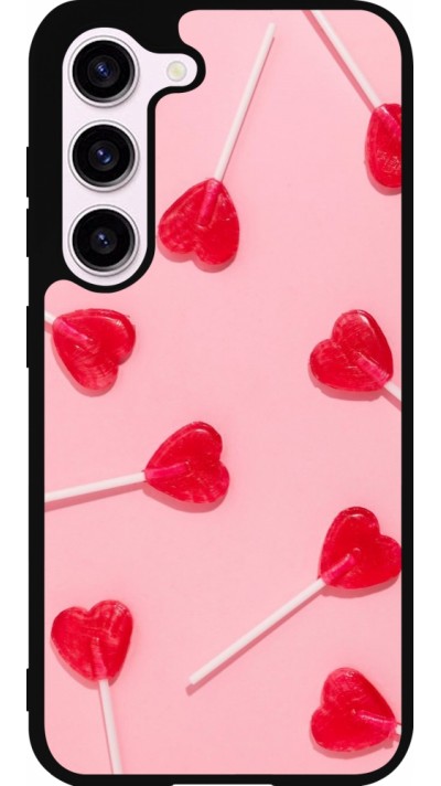 Coque Samsung Galaxy S23 - Silicone rigide noir Saint Valentines Day 26 Lollipop