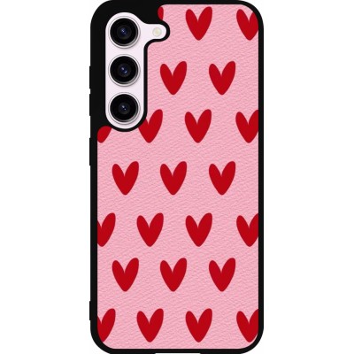 Samsung Galaxy S23 Case Hülle - Silikon schwarz Saint Valentines Day 26 Pattern heart