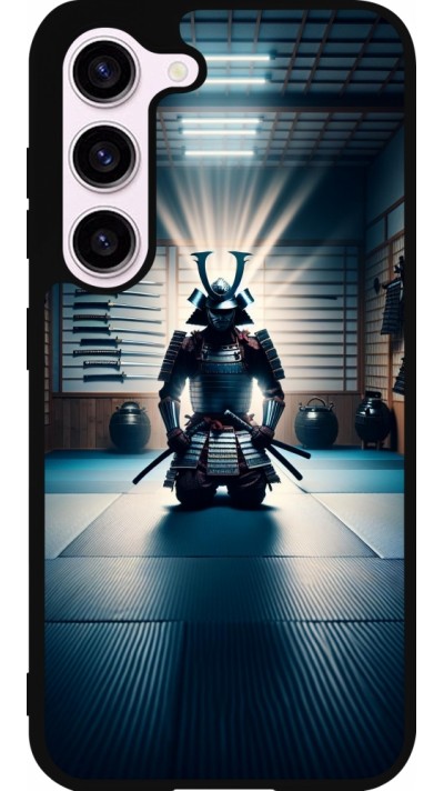 Samsung Galaxy S23 Case Hülle - Silikon schwarz Samurai im Gebet