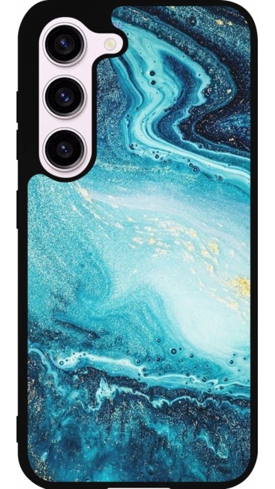 Samsung Galaxy S23 Case Hülle - Silikon schwarz Sea Foam Blue