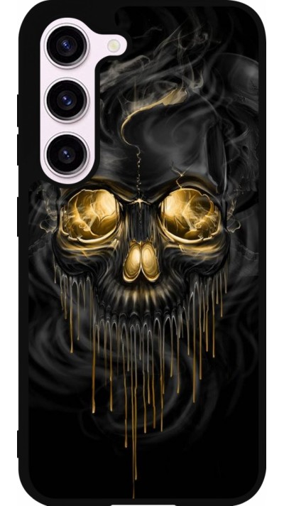 Coque Samsung Galaxy S23 - Silicone rigide noir Skull 02