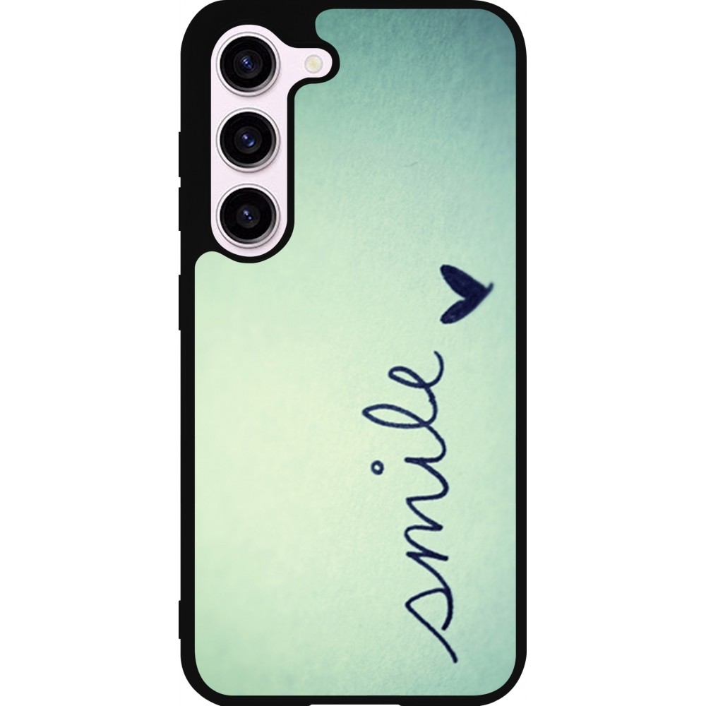 Coque Samsung Galaxy S23 - Silicone rigide noir Smile