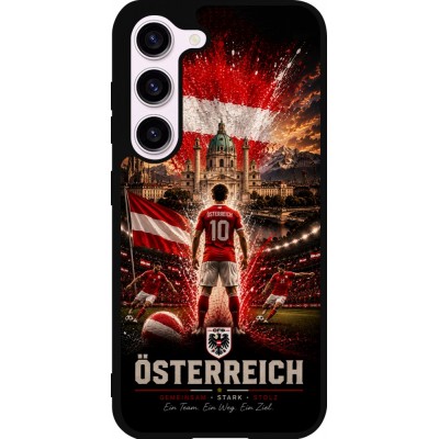 Samsung Galaxy S23 Case Hülle - Silikon schwarz Fussball Österreich splash 2026