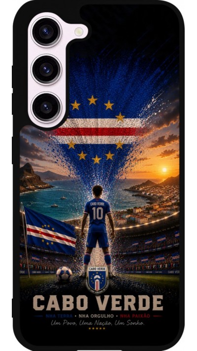 Samsung Galaxy S23 Case Hülle - Silikon schwarz Fussball Kap Verde splash 2026