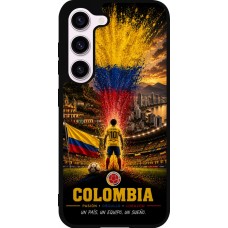 Coque Samsung Galaxy S23 - Silicone rigide noir Football Colombie splash 2026
