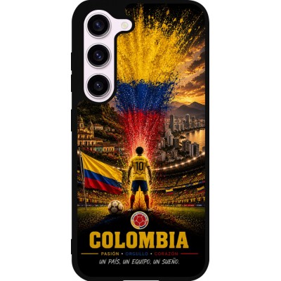 Coque Samsung Galaxy S23 - Silicone rigide noir Football Colombie splash 2026