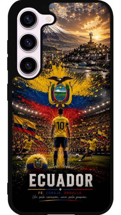 Samsung Galaxy S23 Case Hülle - Silikon schwarz Fussball Ecuador splash 2026
