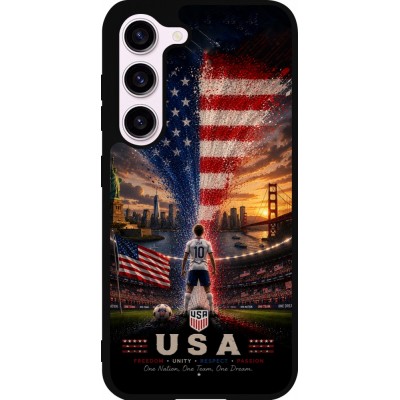 Samsung Galaxy S23 Case Hülle - Silikon schwarz Fussball Vereinigten Staaten splash 2026