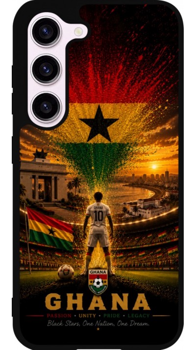 Samsung Galaxy S23 Case Hülle - Silikon schwarz Fussball Ghana splash 2026