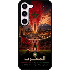 Coque Samsung Galaxy S23 - Silicone rigide noir Football Maroc splash 2026