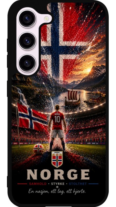 Samsung Galaxy S23 Case Hülle - Silikon schwarz Fussball Norwegen splash 2026