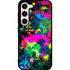 Samsung Galaxy S23 Case Hülle - Silikon schwarz Splash paint