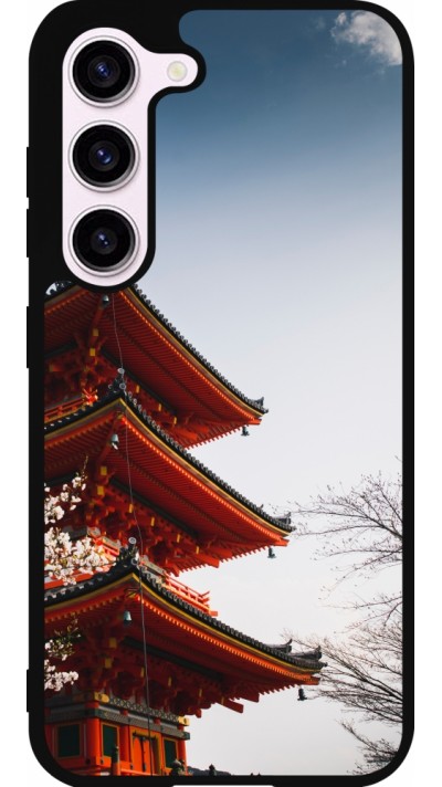 Coque Samsung Galaxy S23 - Silicone rigide noir Spring 23 Japan