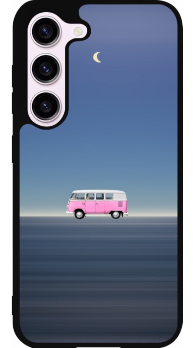Coque Samsung Galaxy S23 - Silicone rigide noir Spring 23 pink bus