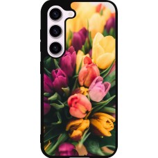 Samsung Galaxy S23 Case Hülle - Silikon schwarz Bouquet of tulips Spring 2026