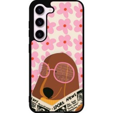 Samsung Galaxy S23 Case Hülle - Silikon schwarz Dog with newspaper Spring 2026